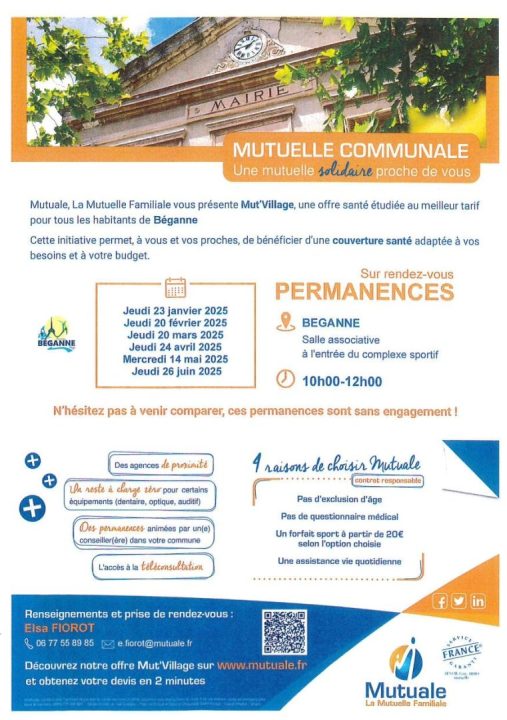 découvrez l'ouverture prochaine des permanences mutuelle à briennon pour vous accompagner dans vos démarches et choix d'assurance santé.